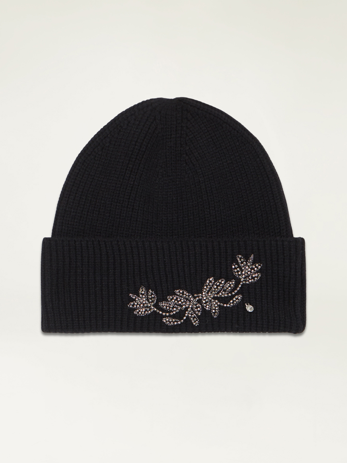 Beanie with jewel embroidery image number 1