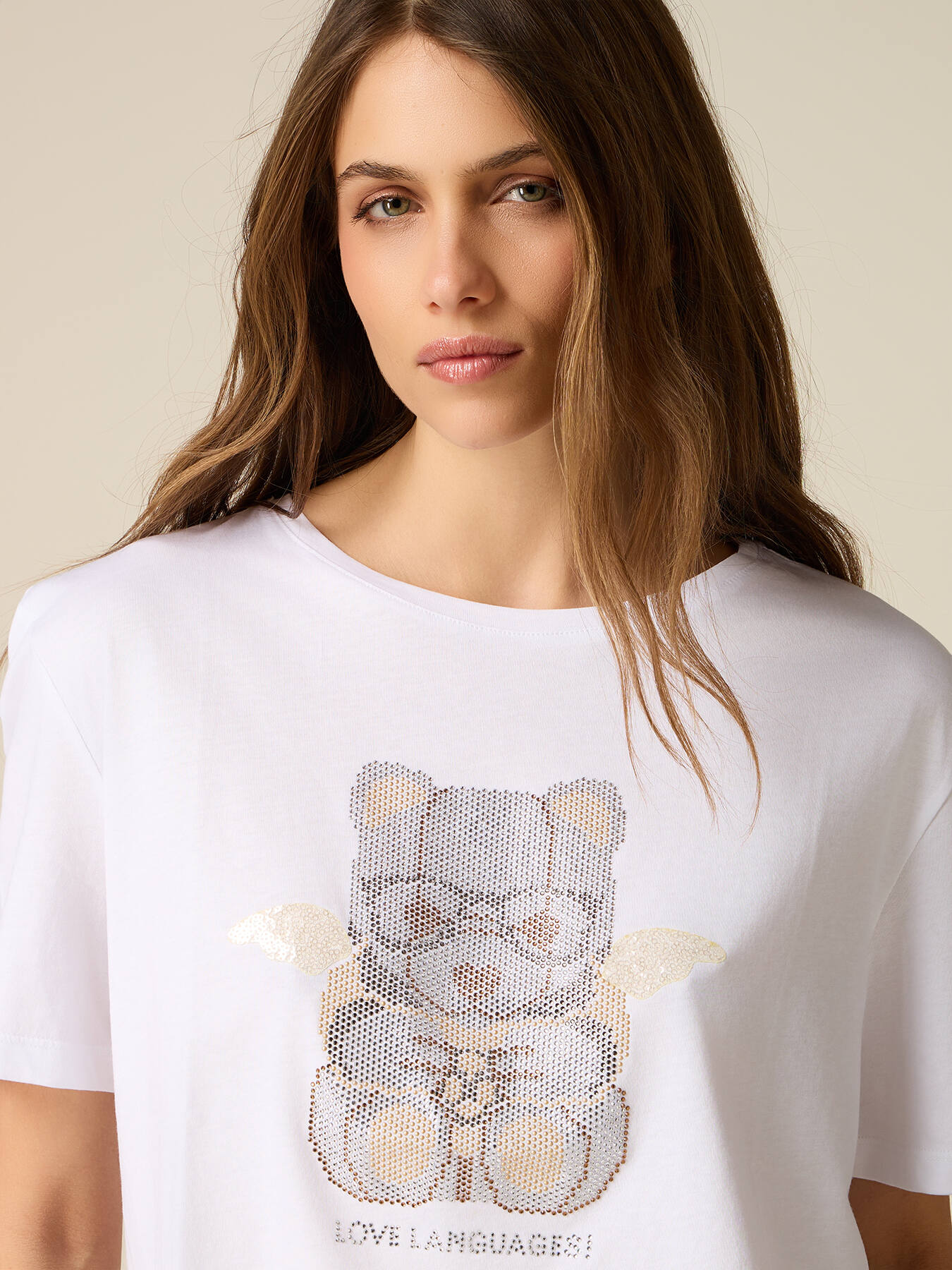 T-shirt en coton avec applications image number 2