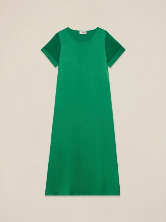 T-Dress-Kleid aus Viskose-Satin