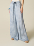 Palazzo-Hose aus Satin in Denim-Optik image number 3