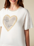 Camiseta con estampado y pedrer&iacute;a image number 2