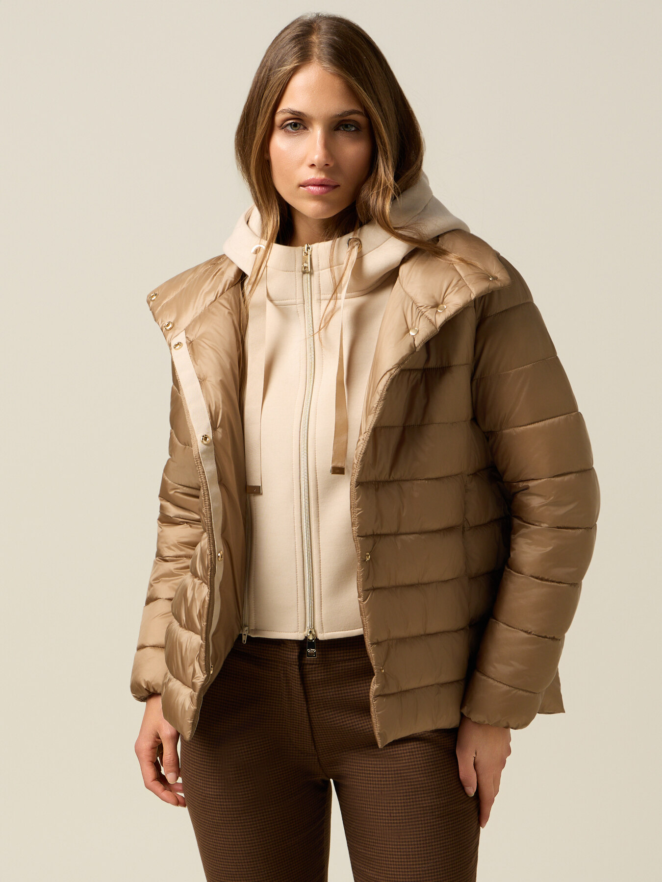 Combined down jacket image number 0