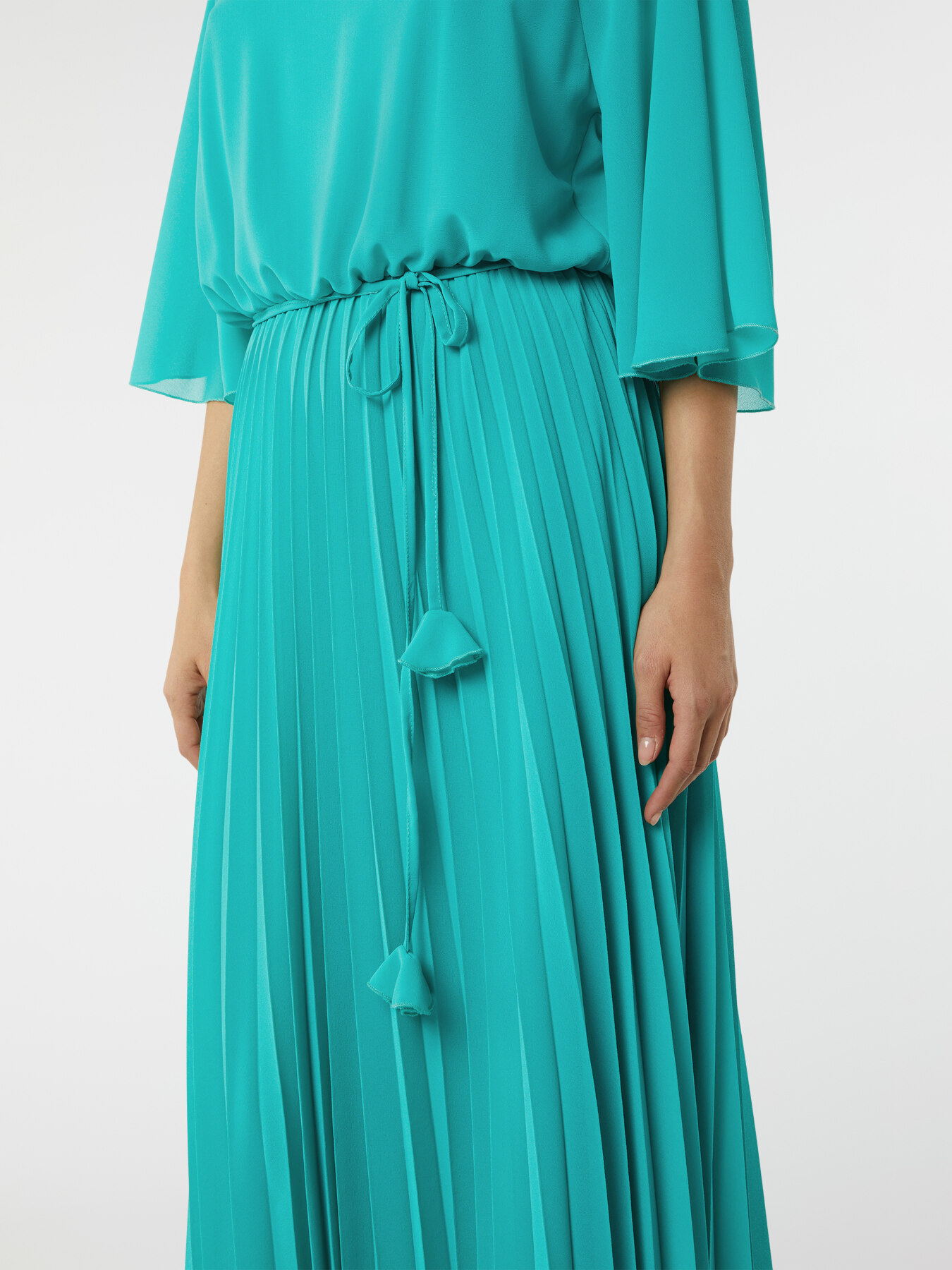 Vestito lungo con gonna pliss&eacute; image number 2