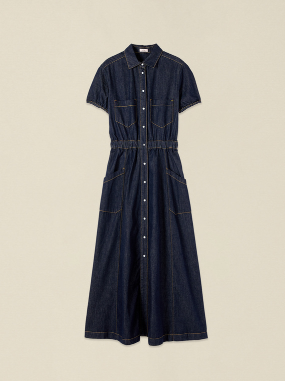 Rochie tip cămașă din denim