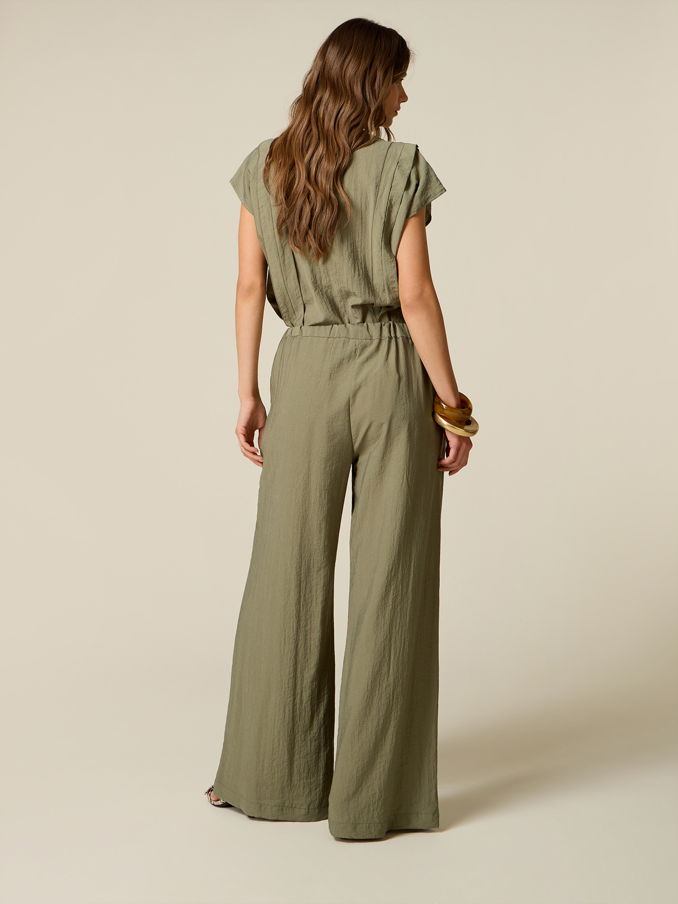 Pantalon palazzo effet crinkle image number 1