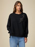 Sweatshirt mit Schmuck-Patch image number 0