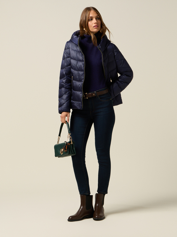 Blugi skinny din denim cu detaliu cataramă