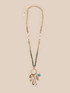 Lange Halskette mit Steinen und Charms image number 1