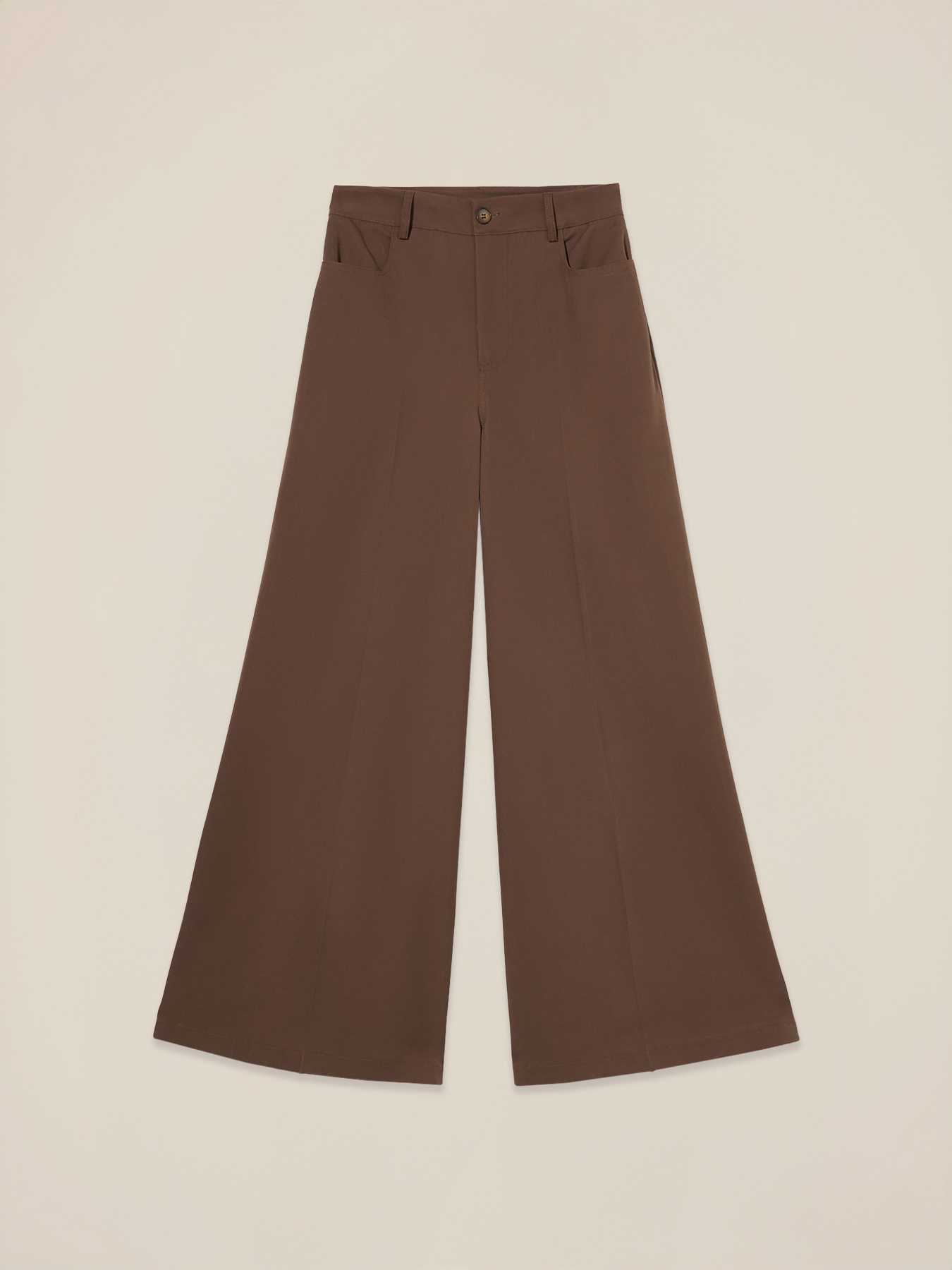Wide leg twill trousers image number 0