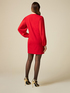 Kleid aus zwei Materialien mit Brosche image number 1