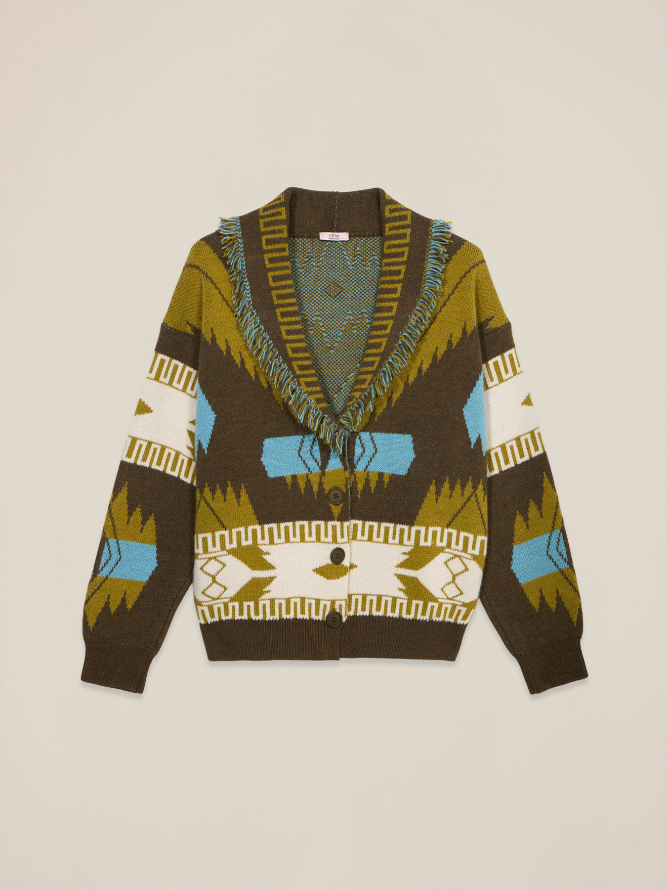 Knitted cardigan with decorative fringe image number 4