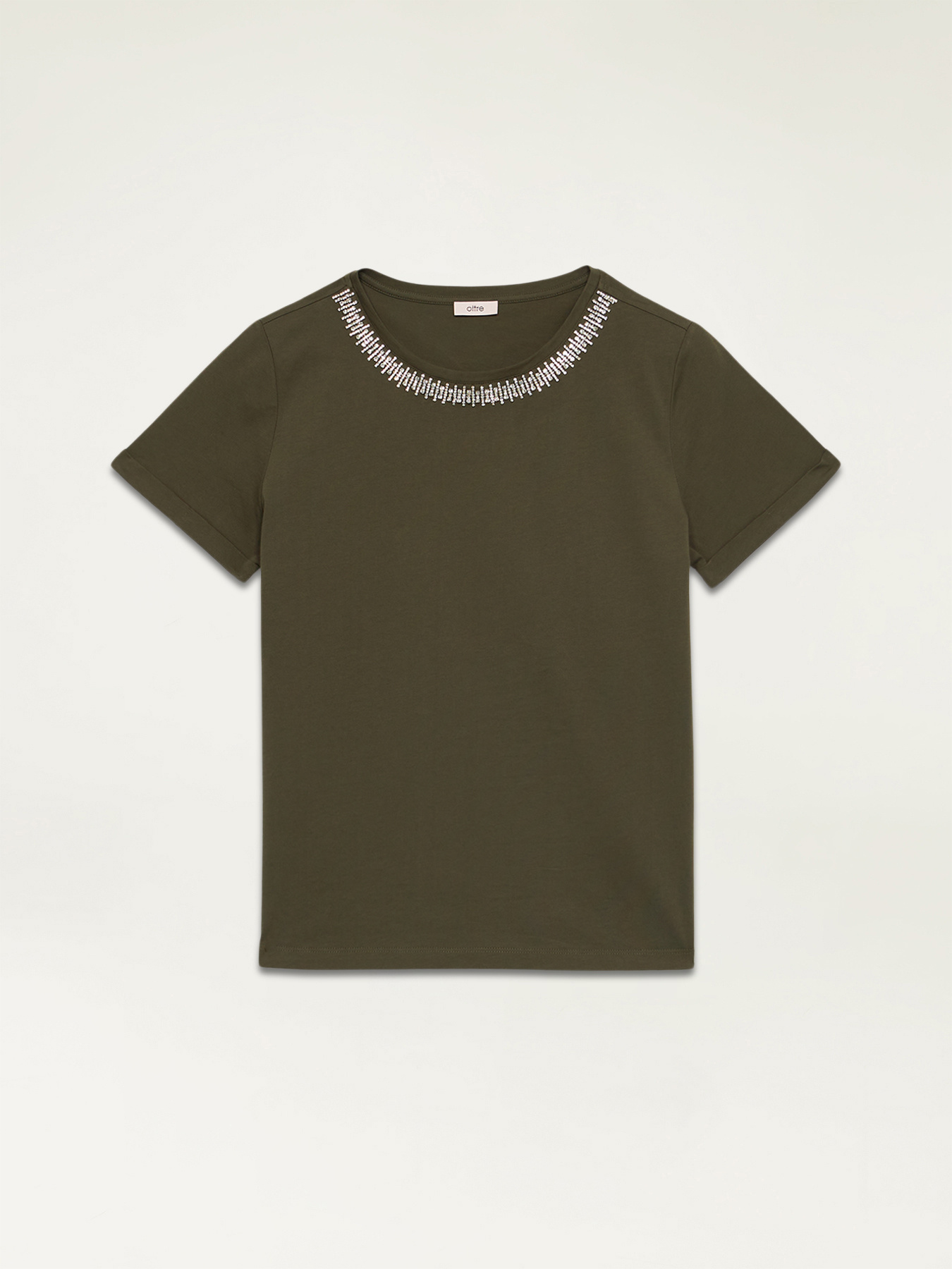 T-shirt with jewel embroidery image number 3