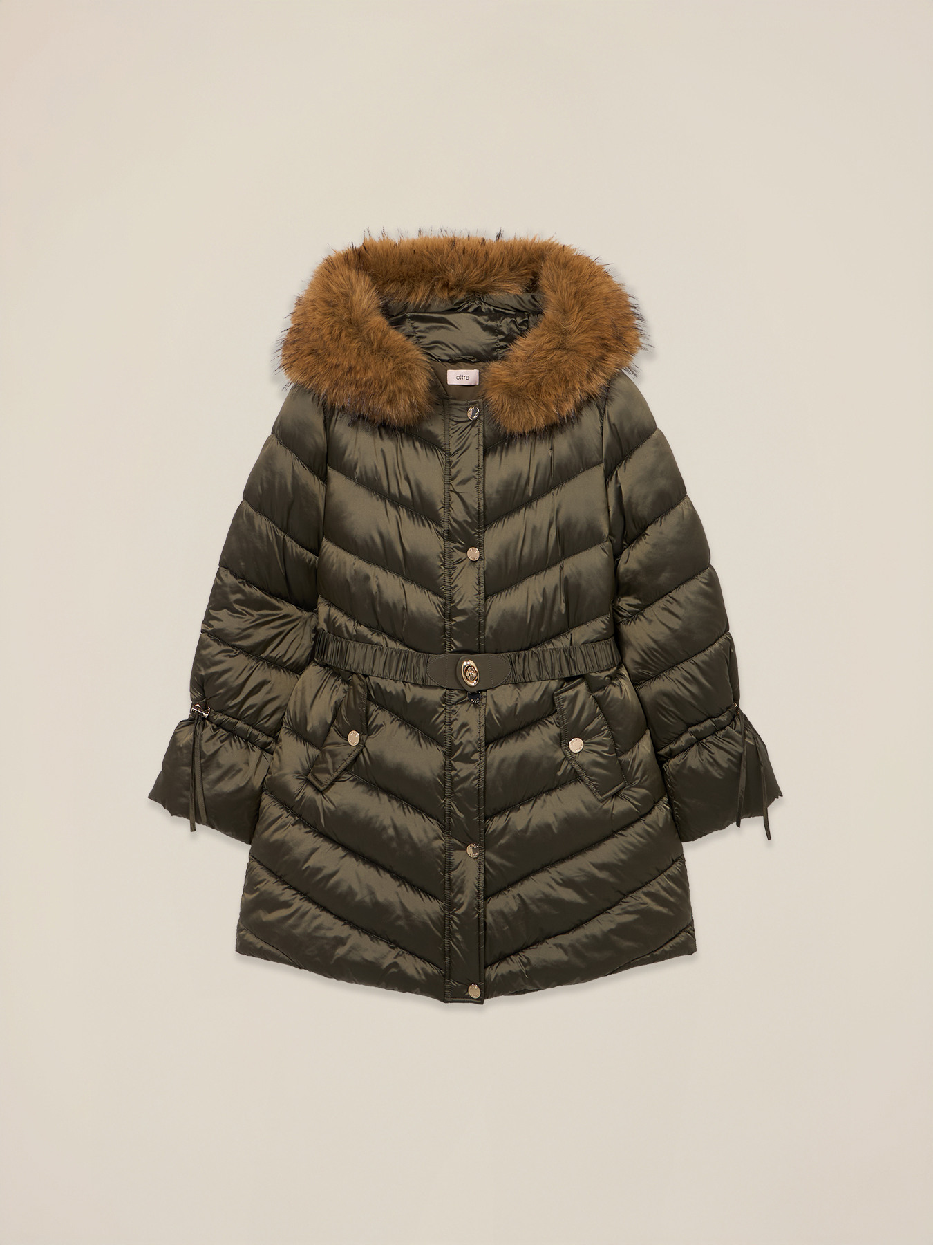 Midi-Daunenjacke mit G&uuml;rtel image number 3