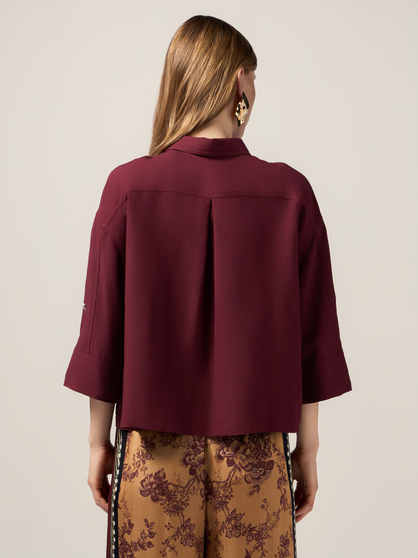 Giacca boxy misto lino image number 1