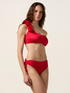Bikini monospalla con rouche image number 0