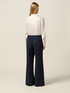 Wide-leg palazzo pants in crepe fabric image number 1