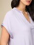 Short-sleeved viscose blouse image number 2