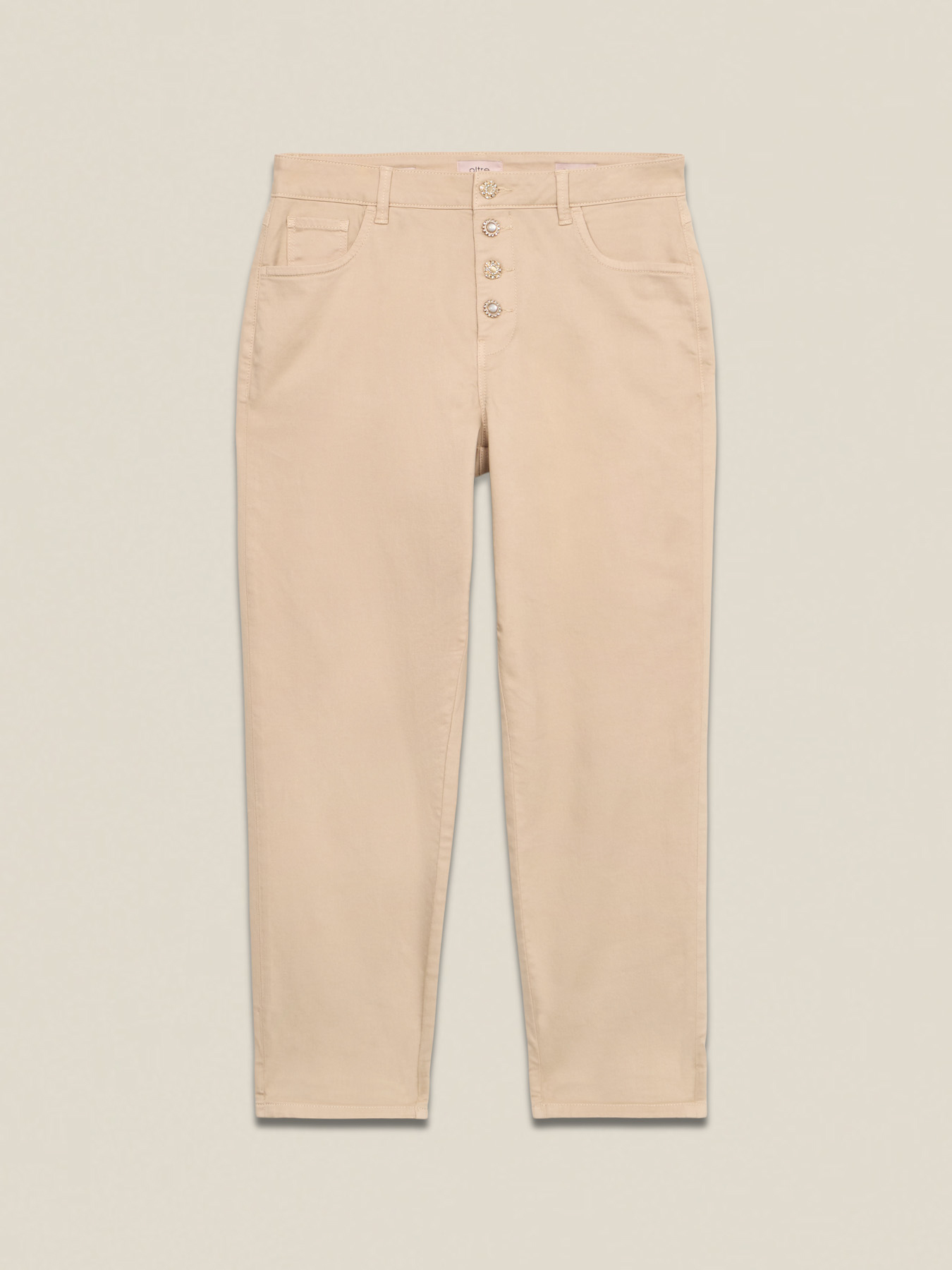 Pantalones boyslim de algod&oacute;n/lyocell image number 4