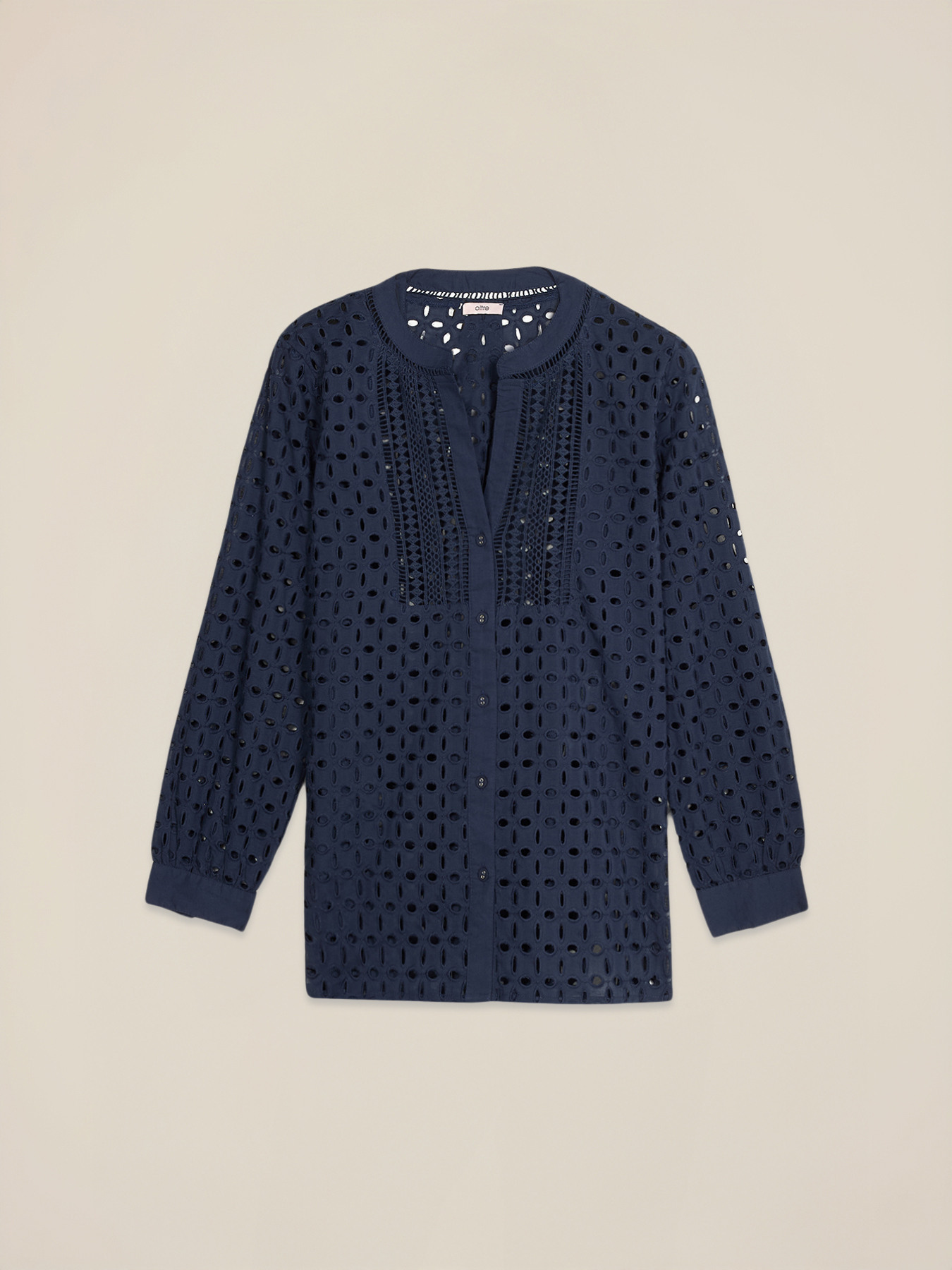 See-through eyelet blouse image number 3