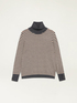 Gestreifter Rollkragenpullover aus Kaschmirgemisch image number 3