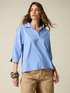 Polo t-shirt with poplin details image number 0
