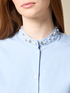 cămașă din poplin cu perle și inserții decorative image number 2
