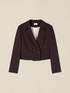 Double-breasted cropped blazer image number 3