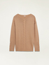 Cashmere blend sweater with cable pattern image number 3
