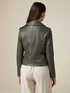 Coated fabric biker jacket image number 1