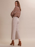 Pantaloni cropped in flanella image number 1
