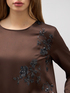 Blusa con ricamo in paillettes image number 2