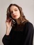Blouse with lace yoke image number 2