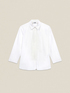 Camicia oversize in cotone con pizzo image number 3