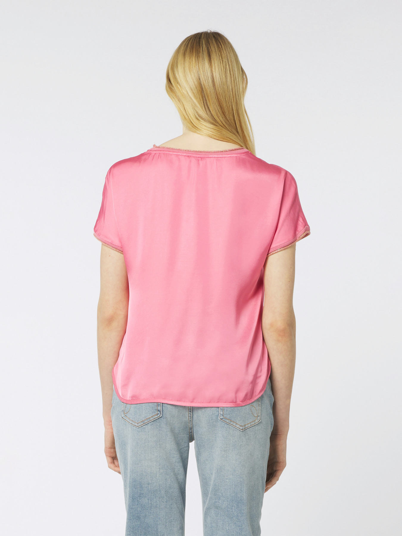 Blusa boxy con bordo lurex image number 1