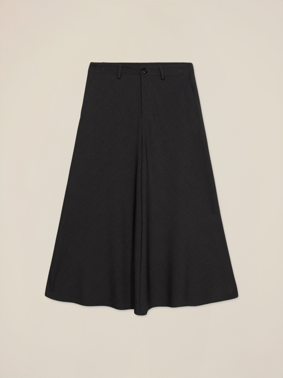 Falda midi de franela