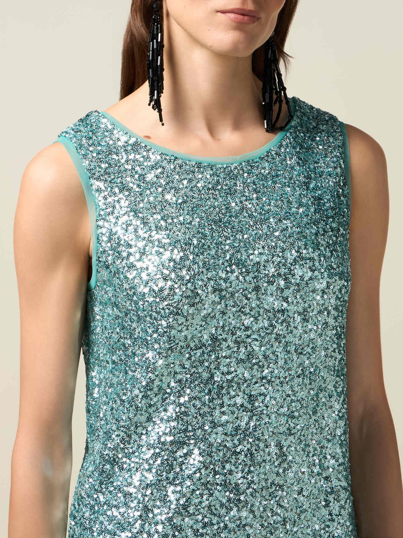 Top en tulle &agrave; paillettes image number 2