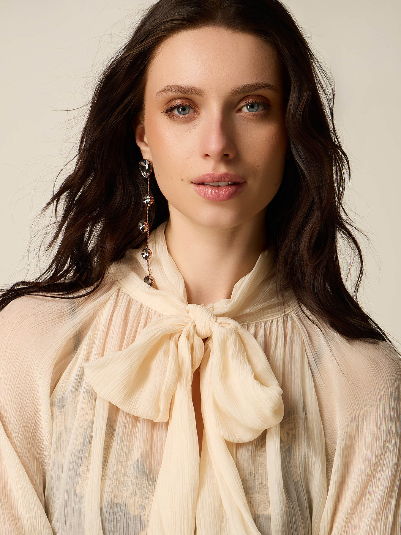 Long sleeve blouse with bow image number 2