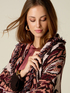 Long mixed wool cardigan with fringes and crystals image number 2