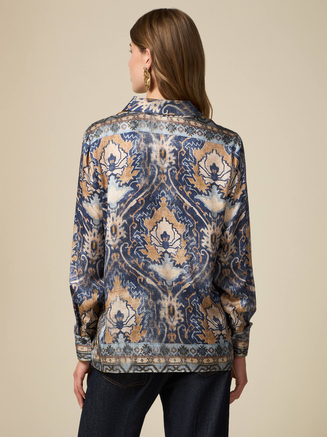 Patterned viscose shirt image number 1