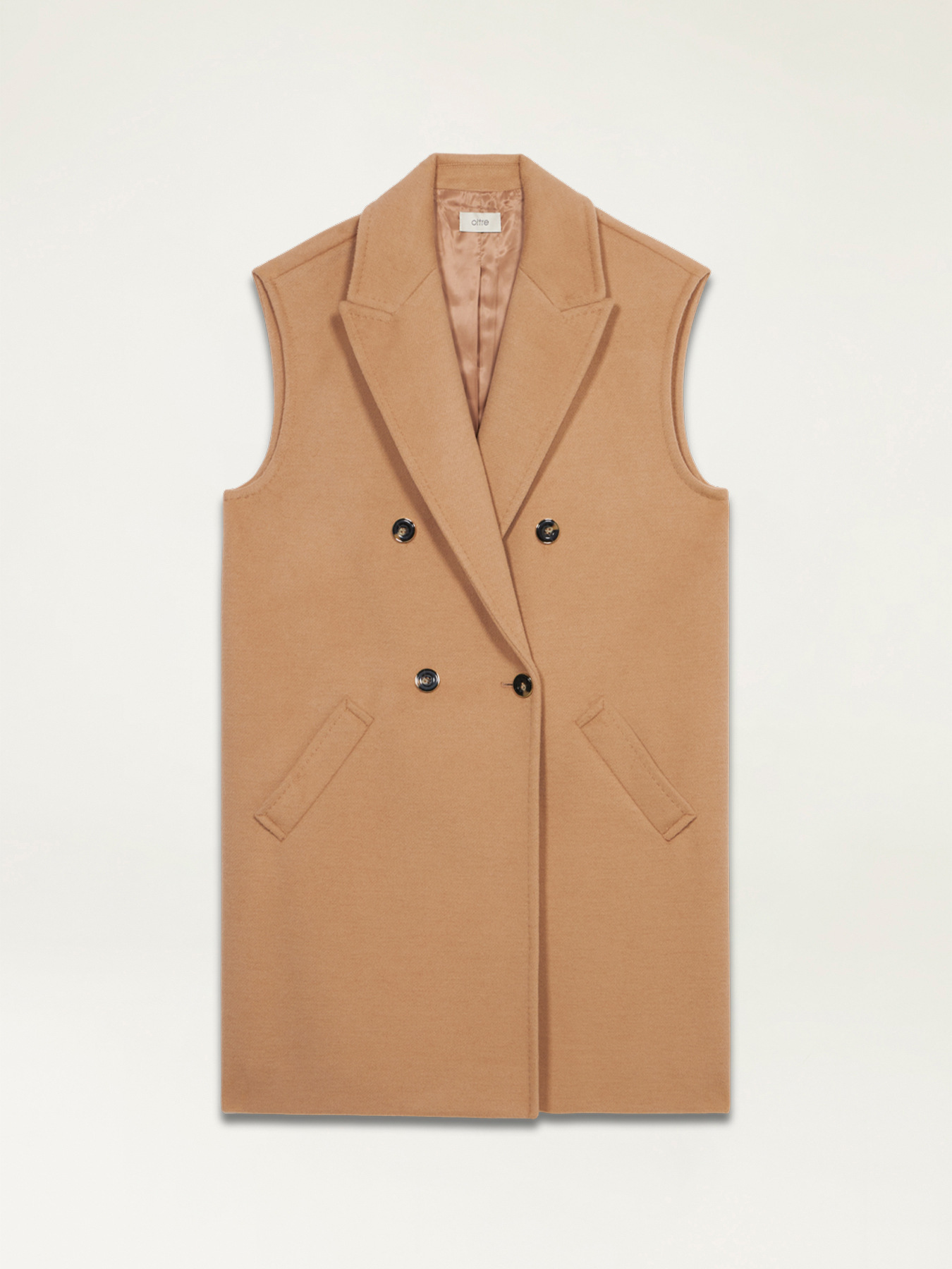 Cappotto smanicato in panno image number 4