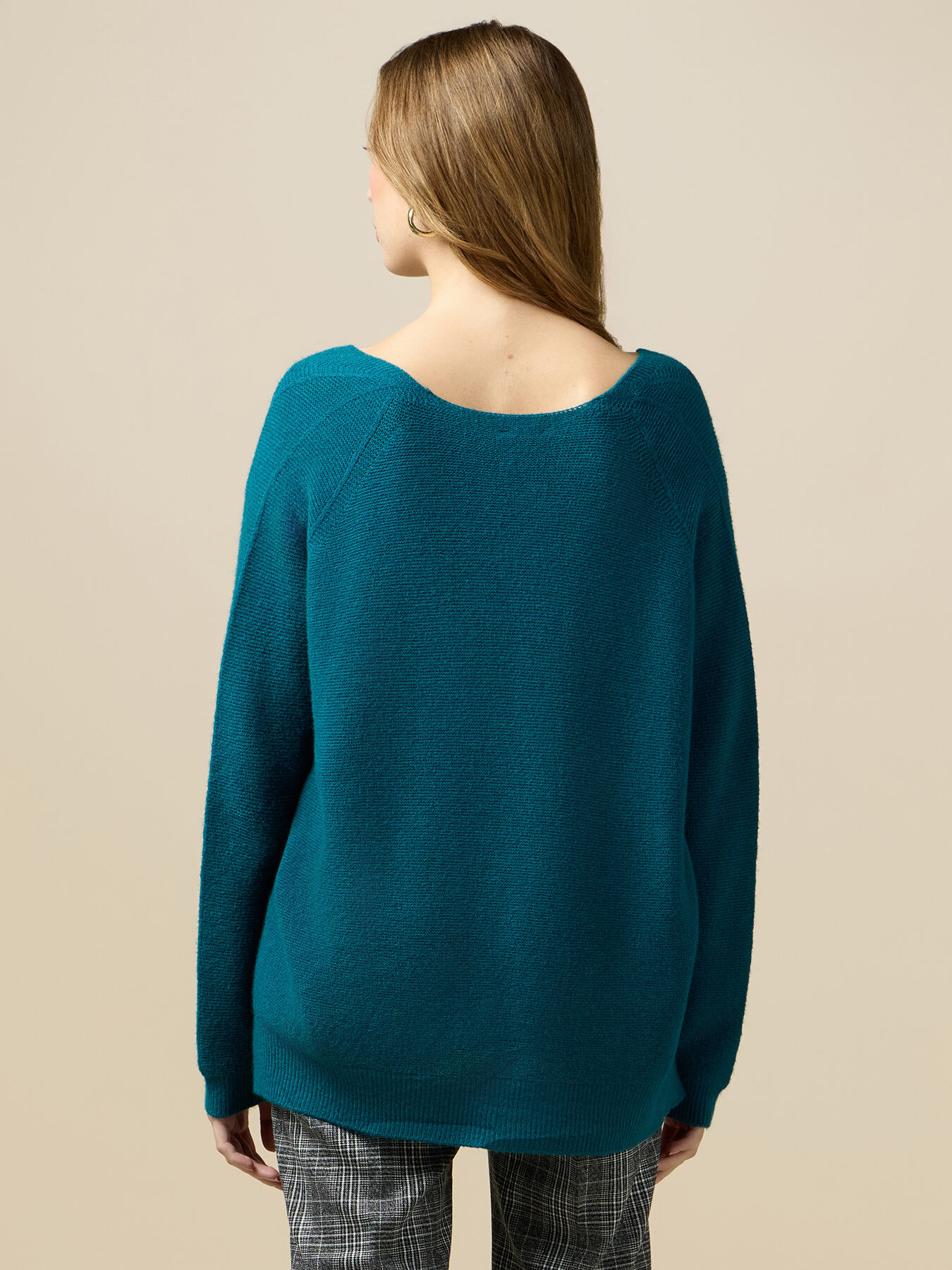Oversize-Pullover mit V-Ausschnitt image number 1