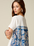 T-shirt with printed pleated back image number 2