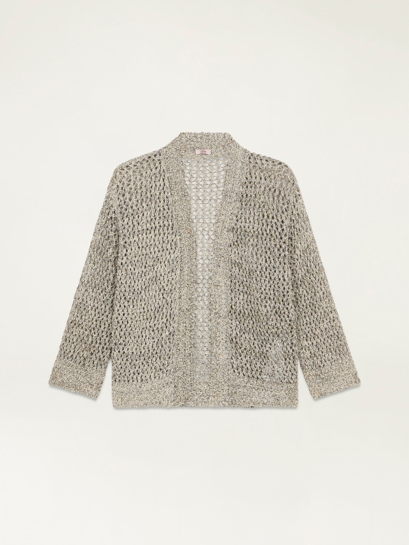 Cardigan in fettuccia a rete image number 3