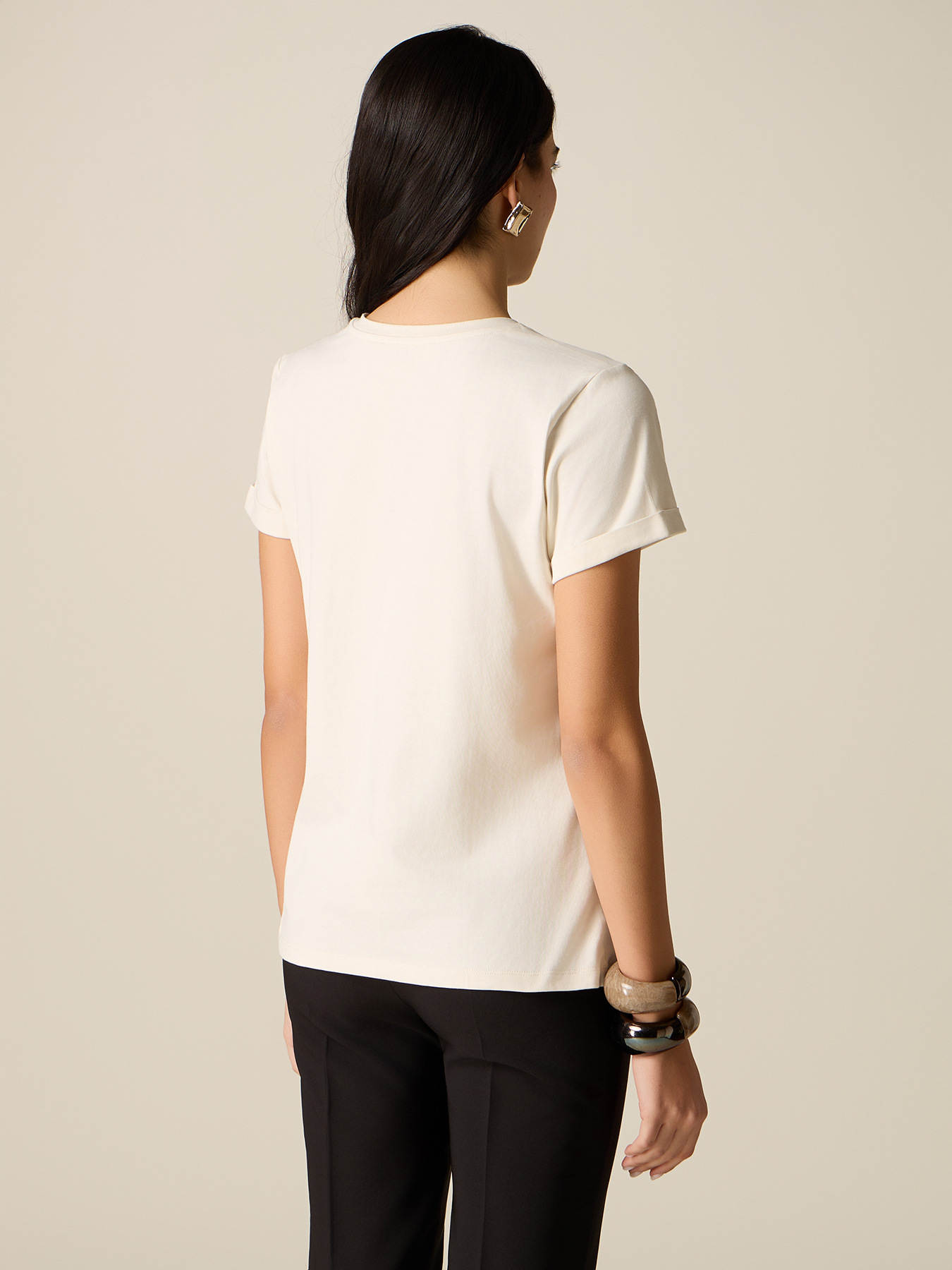 T-shirt with jewel detail image number 1