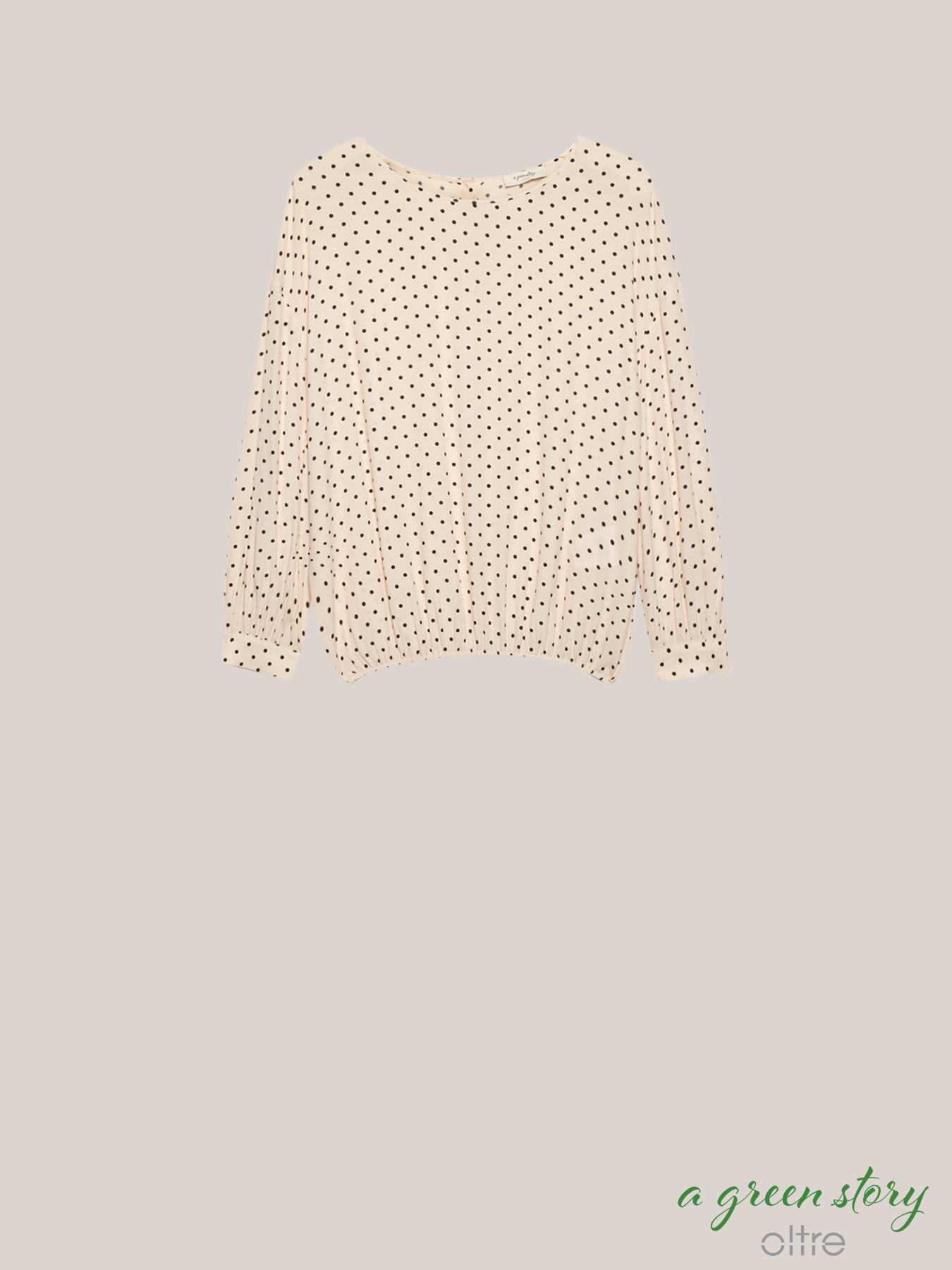 Gepunktete Bluse aus Bio-Viskose image number 3