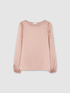 Blusa bimaterica maniche lunghe image number 3