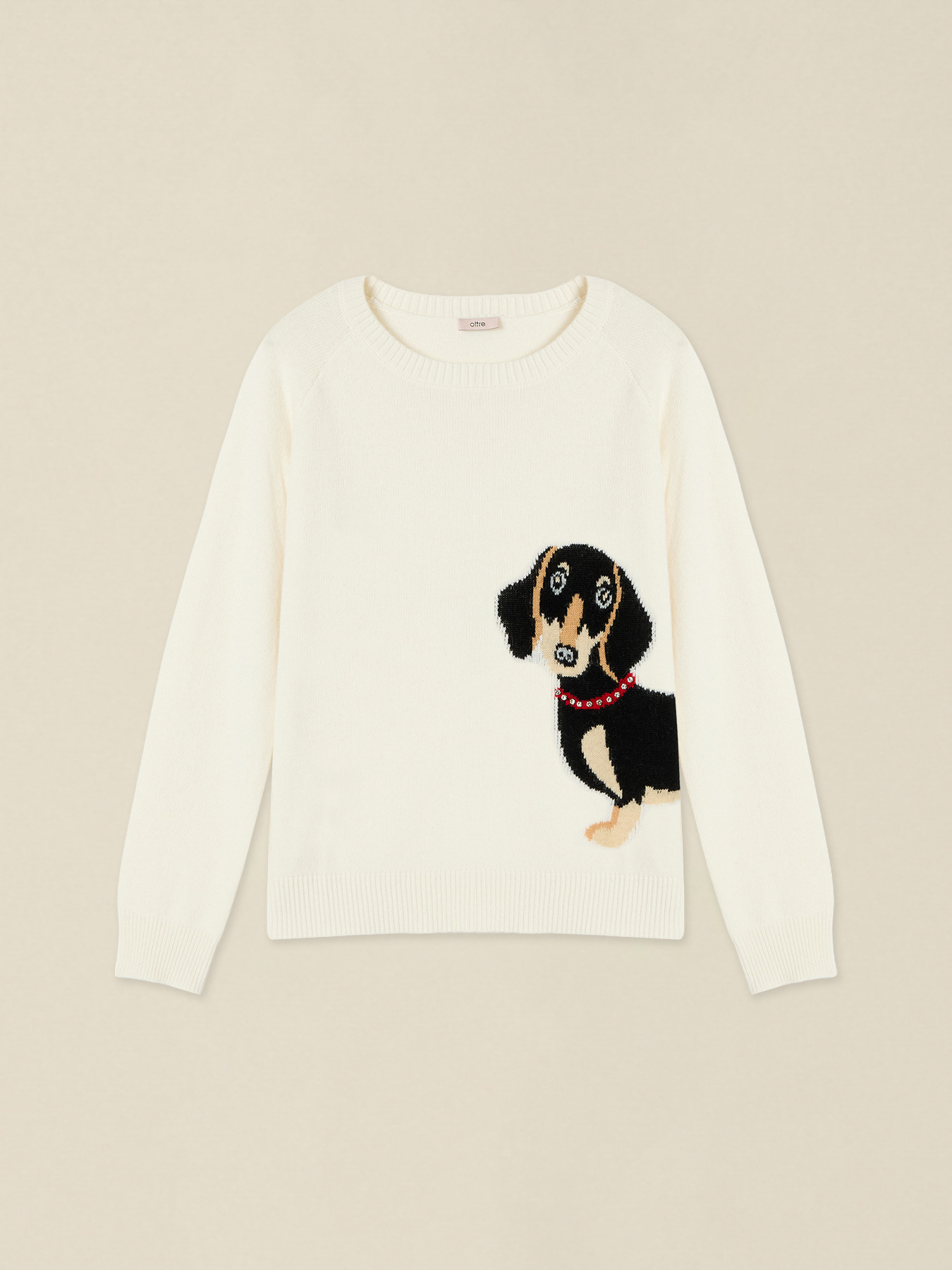 Jacquard-pattern sweater with stud embellishments image number 3