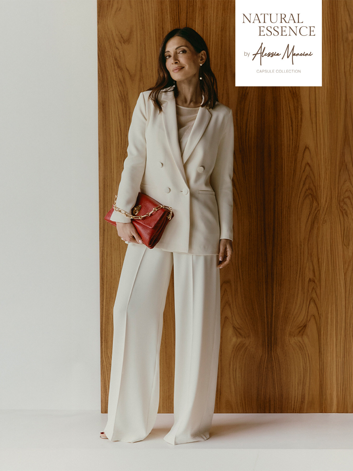 Pantaloni palazzo in tessuto cr&ecirc;pe image number 0