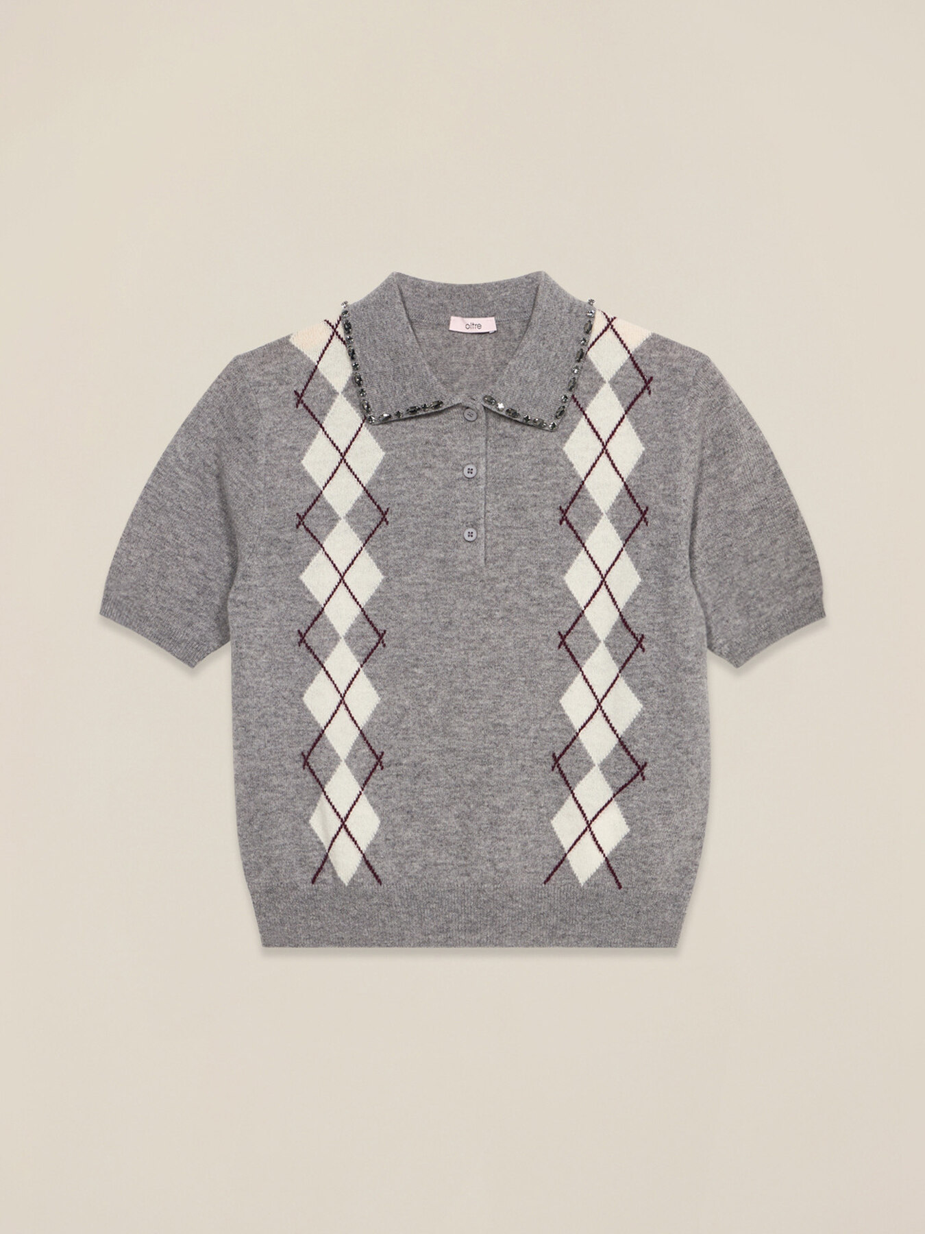 Tricou polo din l&acirc;nă/cașmir image number 3