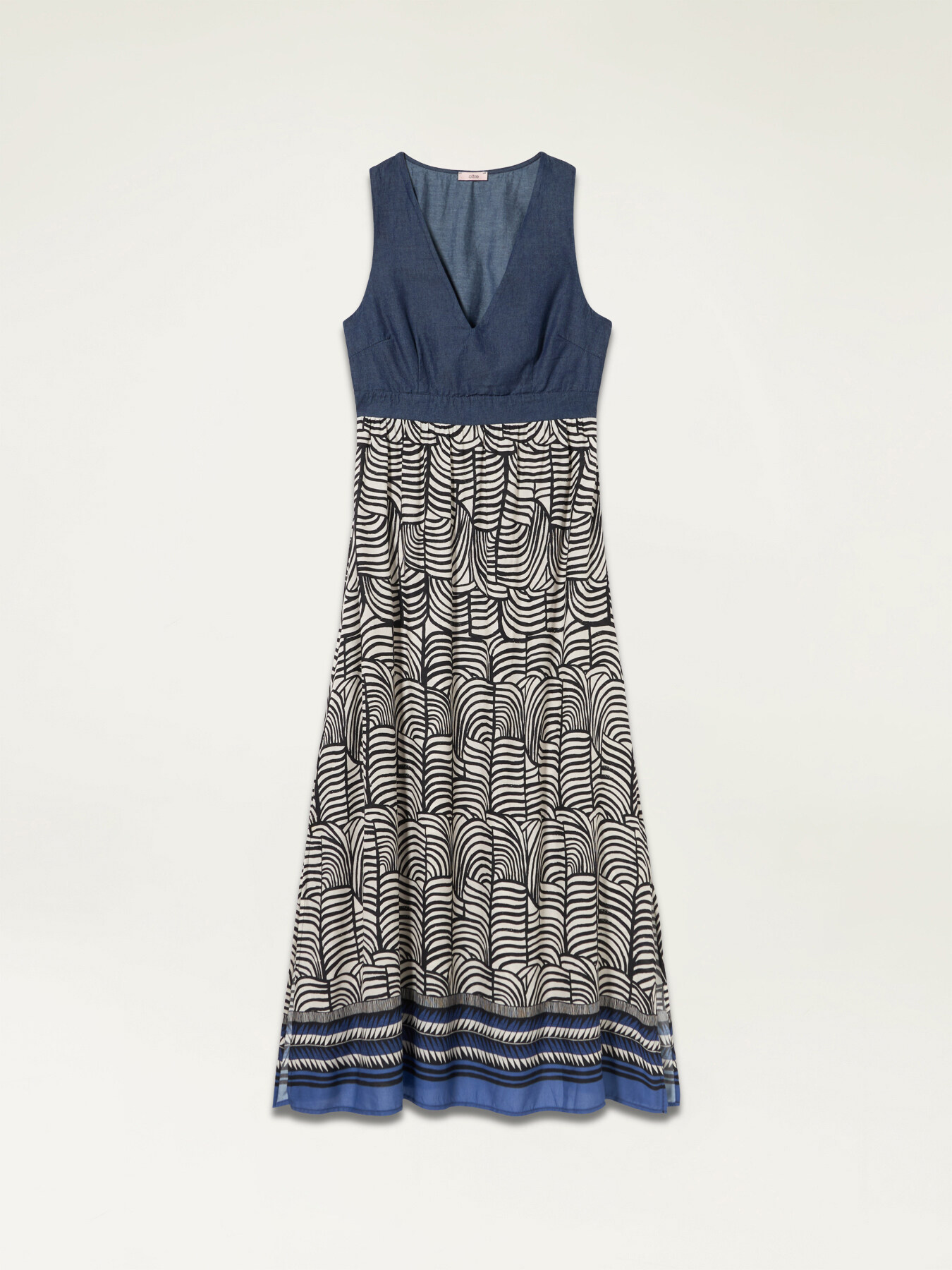Vestito lungo bimaterico image number 4